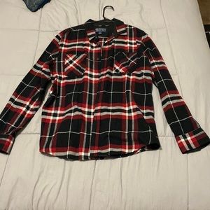 American Rag black and red flannel shirt.